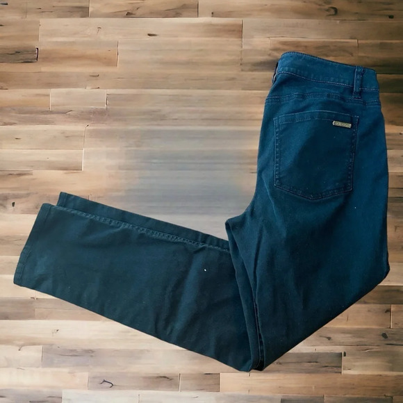 Michael Kors black denim straight‎ leg jeans size 4 mid rise - Picture 3 of 7